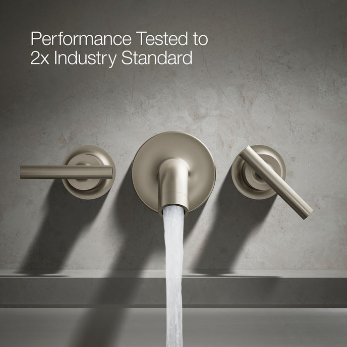 KOHLER K-T14429-4 Purist Deck- or wall-mount bath faucet handle trim with lever design, vibrant brushed nickel - view 4