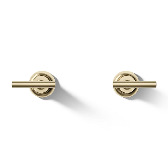 KOHLER K-T14429-4 Purist Deck- or wall-mount bath faucet handle trim with lever design, vibrant french gold - view 3