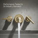 KOHLER K-T14429-4 Purist Deck- or wall-mount bath faucet handle trim with lever design, vibrant french gold - view 5