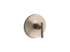 KOHLER K-T14488-4 Purist MasterShower temperature control valve trim with lever handle, vibrant brushed bronze
