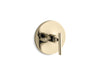 KOHLER K-T14488-4 Purist MasterShower temperature control valve trim with lever handle, vibrant french gold