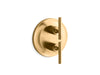 KOHLER K-T14489-4 Purist MasterShower temperature and volume control valve trim, vibrant brushed moderne brass