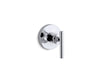 KOHLER K-T14490-4 Purist MasterShower volume control valve trim with lever handle, polished chrome