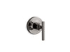 KOHLER K-T14490-4 Purist MasterShower volume control valve trim with lever handle, vibrant titanium