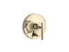 KOHLER K-T14501-4 Purist Rite-Temp valve trim with push-button diverter and lever handle, vibrant french gold