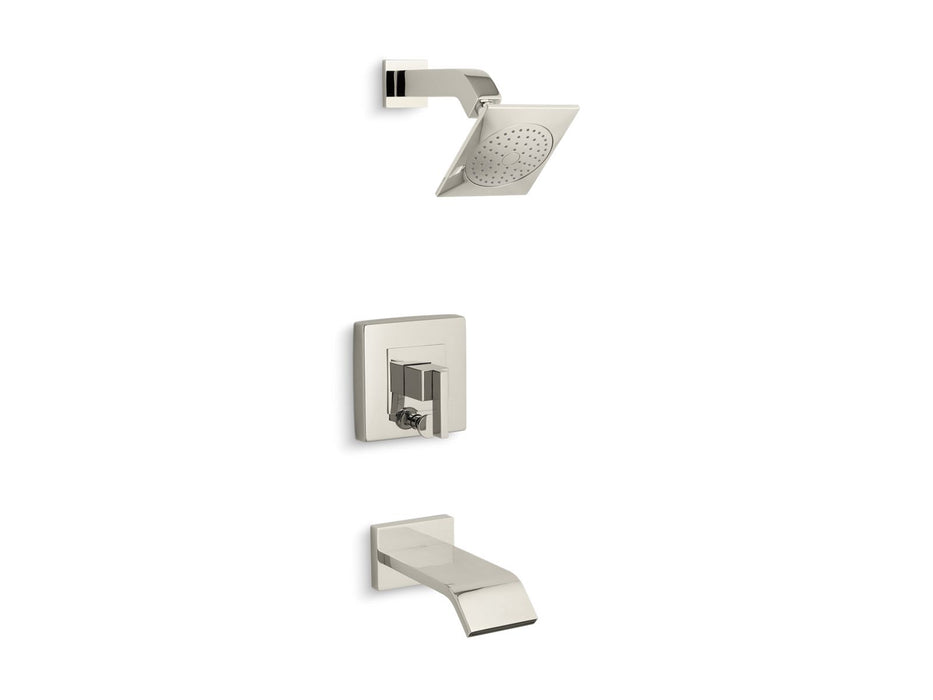 KOHLER K-T14664-4 Loure Rite-Temp bath and shower trim kit with push-button diverter, 2.5 gpm, vibrant polished nickel