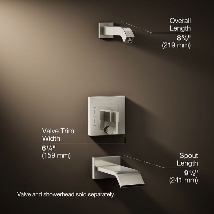 3/4 view of product with dimensions