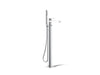 KOHLER K-T23492-4 Parallel Floor-mount bath filler trim with handshower, polished chrome
