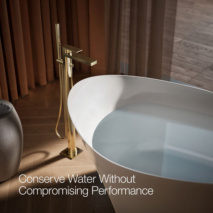 KOHLER K-T23492-4 Parallel Floor-mount bath filler trim with handshower