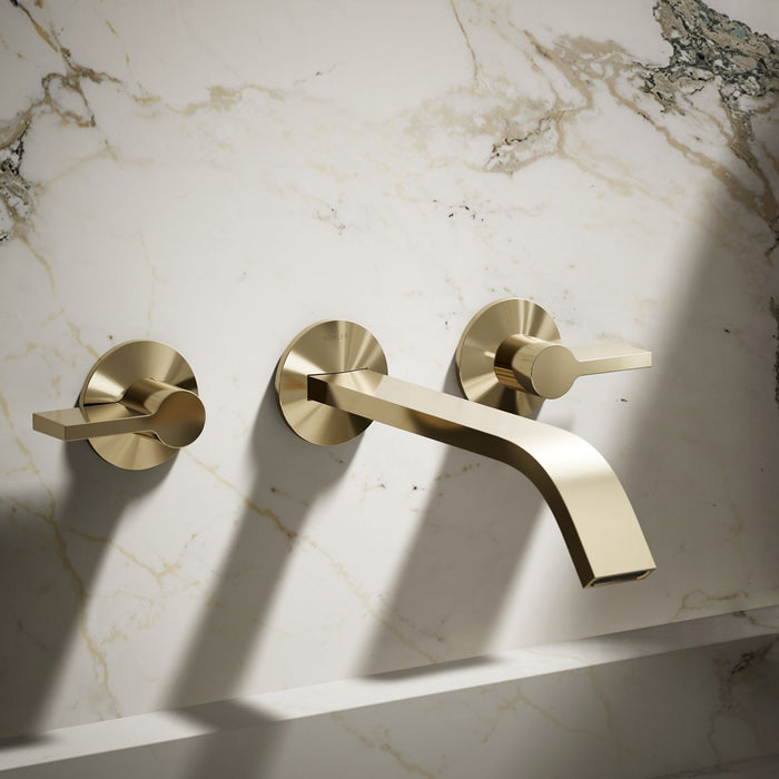 KOHLER K-T23888 Components Wall-mount bathroom sink faucet spout with Ribbon design, 1.2 gpm