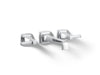 KOHLER K-T26432-4 Riff Wall-mount bathroom sink faucet trim, 1.2 gpm, polished chrome