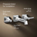KOHLER K-T26432-4 Riff Wall-mount bathroom sink faucet trim, 1.2 gpm, polished chrome - view 2