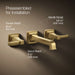 KOHLER K-T26432-4 Riff Wall-mount bathroom sink faucet trim, 1.2 gpm, vibrant brushed moderne brass - view 2