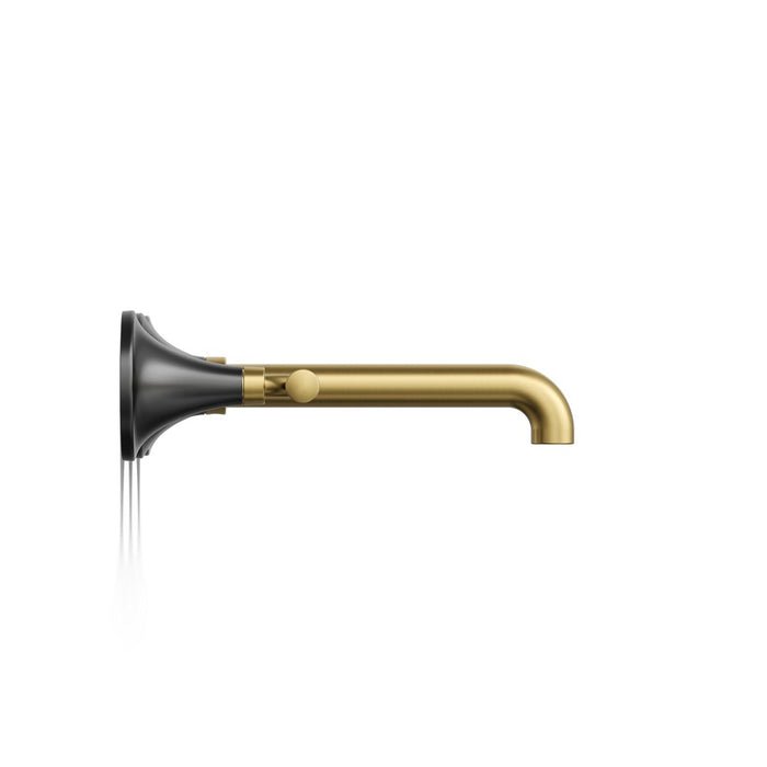 KOHLER K-T26439-4 Tone Wall-mount bathroom sink faucet trim, 1.2 gpm, matte black with brushed moderne brass - view 2