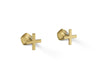 KOHLER K-T27013-3 Occasion Wall-mount bathroom sink faucet Cross handle trim, 1.2 gpm, vibrant brushed moderne brass