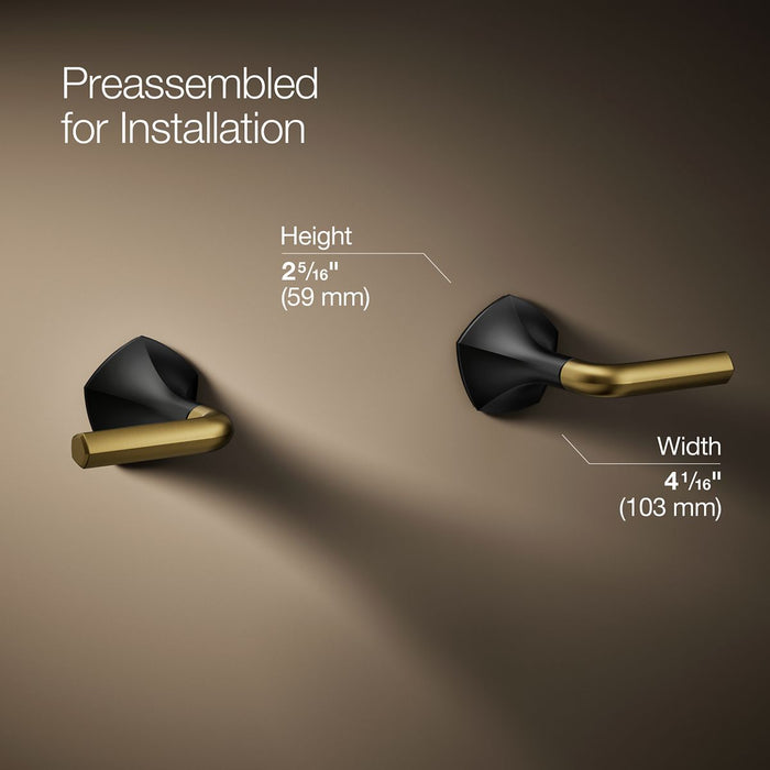 KOHLER K-T27013-4 Occasion Wall-mount bathroom sink faucet Lever handle trim, 1.2 gpm