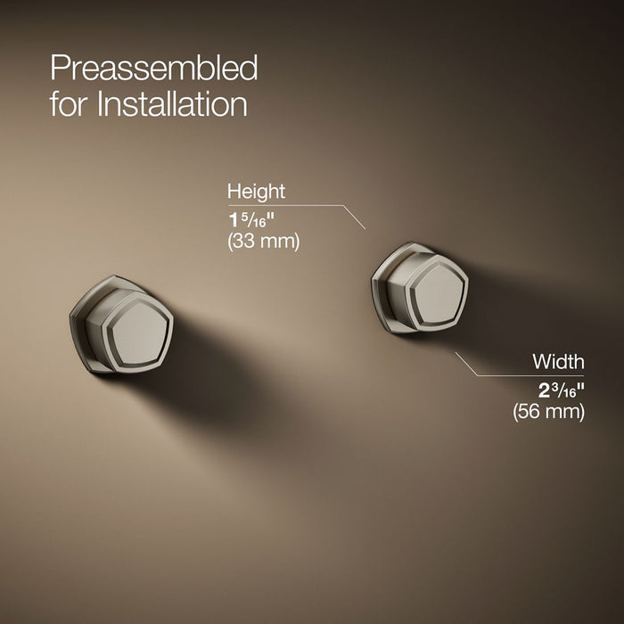 KOHLER K-T27013-9 Occasion Wall-mount bathroom sink faucet Knob handle trim, 1.2 gpm