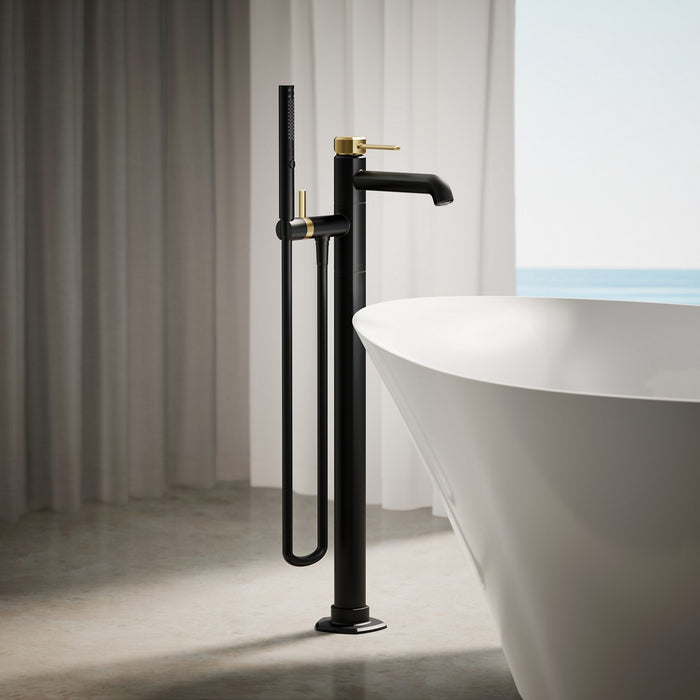 KOHLER K-T27025-4 Occasion Floor-mount bath filler trim with handshower