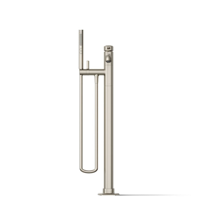 KOHLER K-T27025-4 Occasion Floor-mount bath filler trim with handshower, vibrant brushed nickel - view 5
