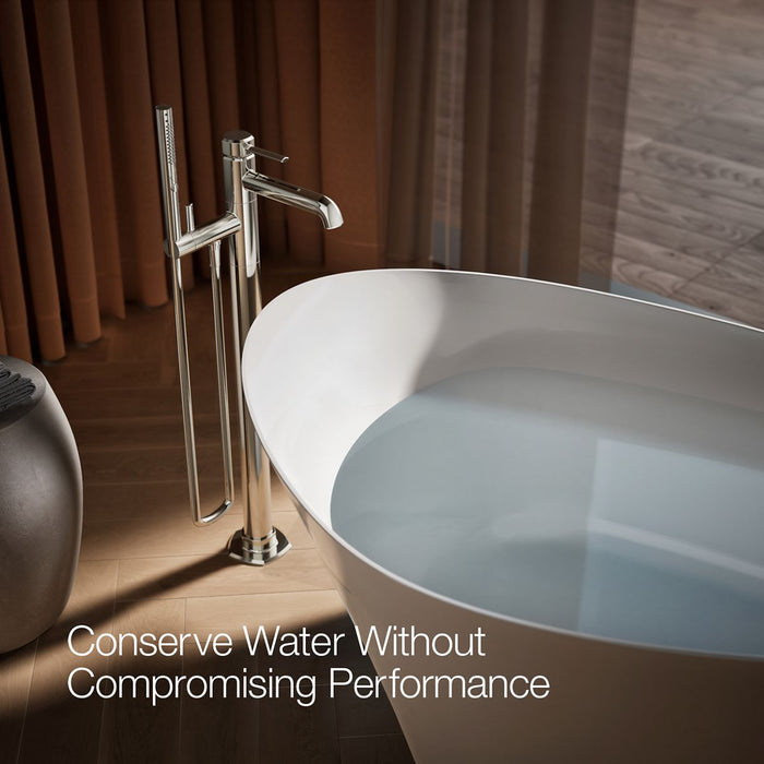 KOHLER K-T27025-4 Occasion Floor-mount bath filler trim with handshower