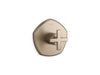 KOHLER K-T27040-3 Occasion MasterShower temperature control valve trim with cross handle, vibrant brushed bronze
