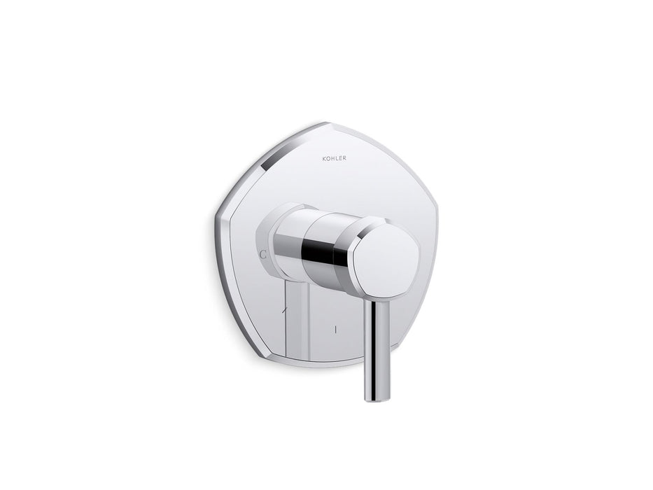 KOHLER K-T27040-4 Occasion MasterShower temperature control valve trim with lever handle, polished chrome