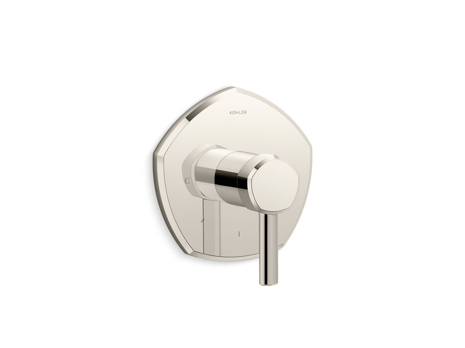 KOHLER K-T27040-4 Occasion MasterShower temperature control valve trim with lever handle, vibrant polished nickel