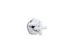 KOHLER K-T27042-3 Occasion MasterShower transfer valve trim with cross handle, polished chrome