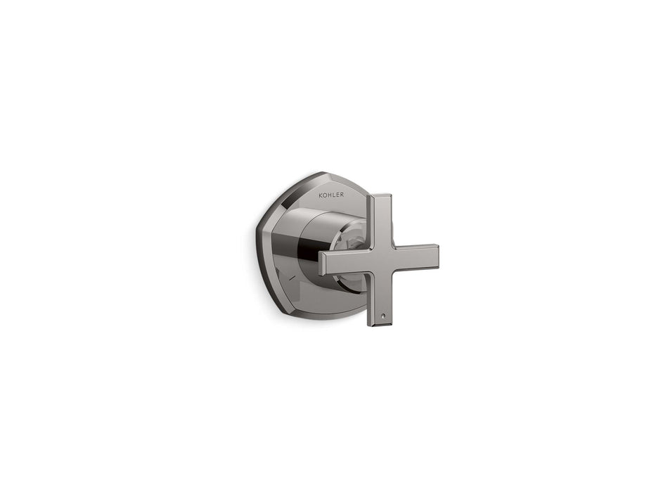 KOHLER K-T27042-3 Occasion MasterShower transfer valve trim with cross handle, vibrant titanium