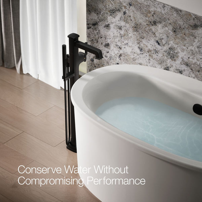 KOHLER K-T27408-4 Riff Floor-mount bath filler trim with handshower