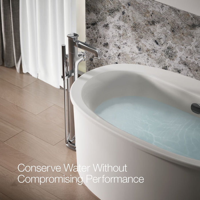 KOHLER K-T27408-4 Riff Floor-mount bath filler trim with handshower