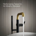 KOHLER K-T27424-4 Tone Floor-mount bath filler trim with handshower, matte black with brushed moderne brass - view 5