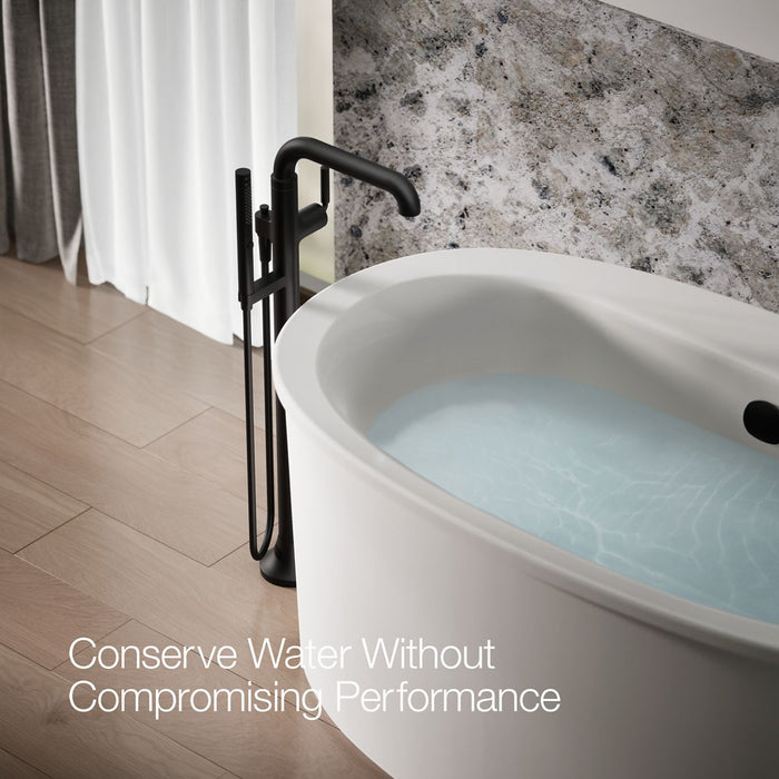 KOHLER K-T27424-4 Tone Floor-mount bath filler trim with handshower, matte black - view 4