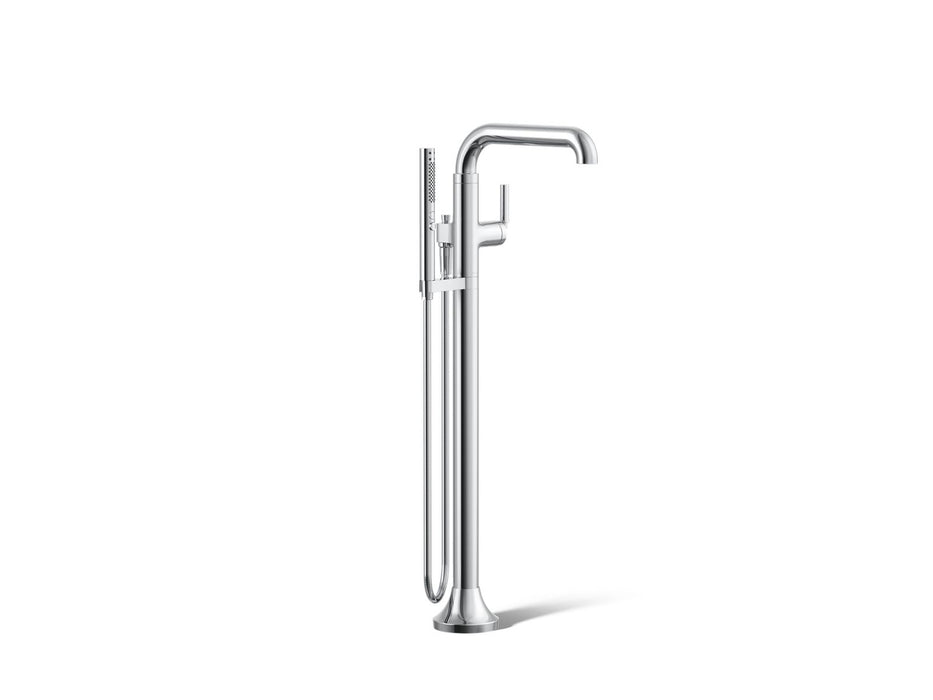 KOHLER K-T27424-4 Tone Floor-mount bath filler trim with handshower, polished chrome