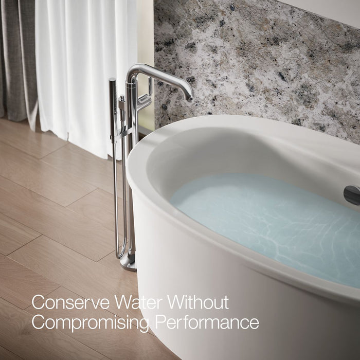 KOHLER K-T27424-4 Tone Floor-mount bath filler trim with handshower, polished chrome - view 5