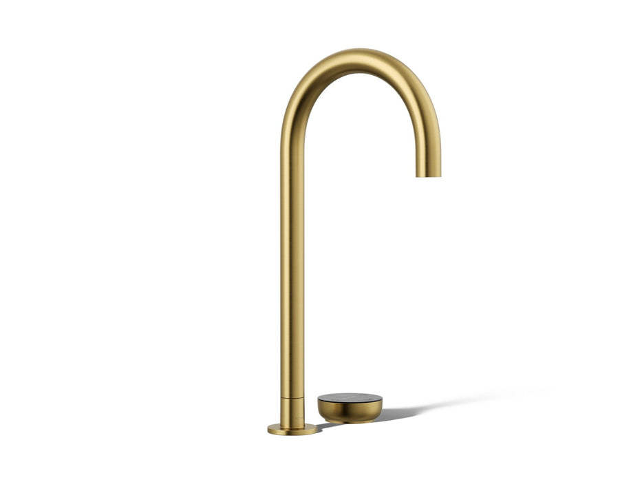 KOHLER K-T30924 Aquifer 4-in-1 tall arc beverage faucet, vibrant brushed moderne brass