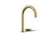 KOHLER K-T30925 Aquifer 4-in-1 short arc beverage faucet, vibrant brushed moderne brass