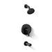 KOHLER K-T35327-4H Elate Rite-Temp bath and shower trim kit with push-button diverter, 1.5 gpm, matte black