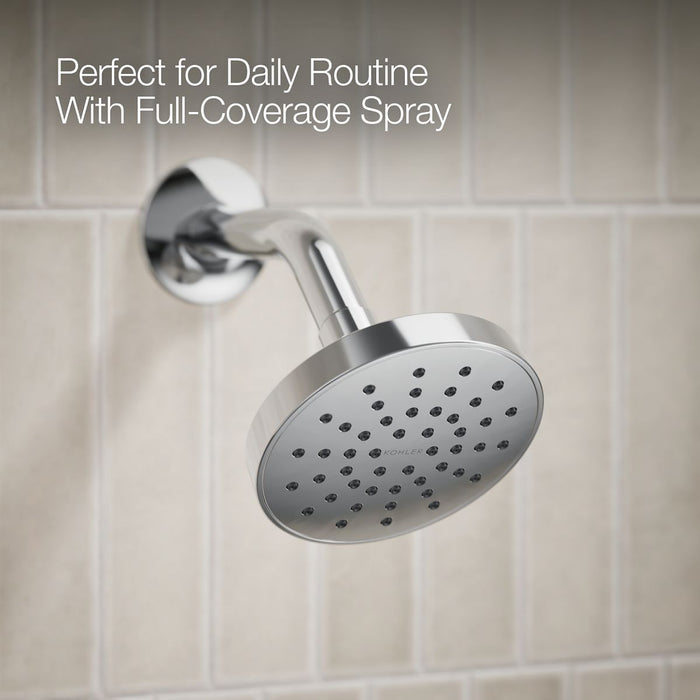 KOHLER K-T35327-4H Elate Rite-Temp bath and shower trim kit with push-button diverter, 1.5 gpm, polished chrome - view 3