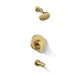 KOHLER K-T35327-4H Elate Rite-Temp bath and shower trim kit with push-button diverter, 1.5 gpm, vibrant brushed moderne brass
