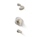 KOHLER K-T35327-4H Elate Rite-Temp bath and shower trim kit with push-button diverter, 1.5 gpm, vibrant brushed nickel -...
