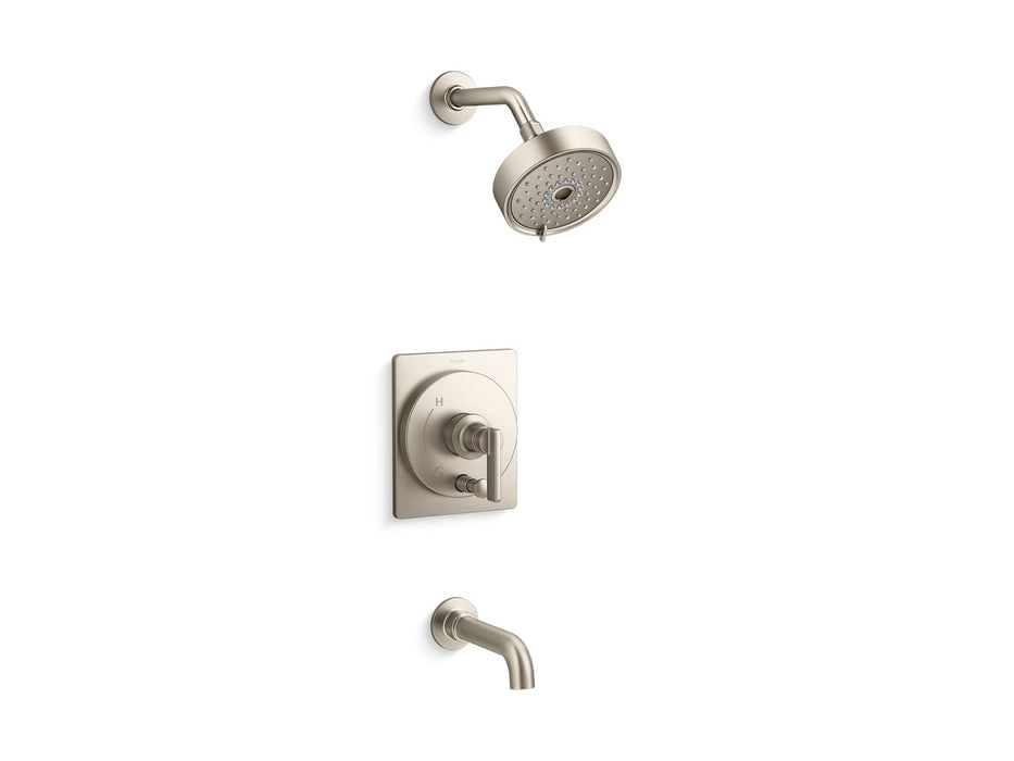 KOHLER K-T35918-4Y Castia by Studio McGee Rite-Temp bath and shower trim kit, 2.5 gpm, vibrant brushed nickel