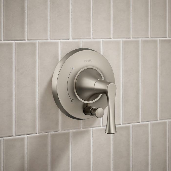 KOHLER K-T35943-4H Buckley Rite-Temp shower trim kit with push-button diverter, 1.5 gpm, vibrant brushed nickel - view 2
