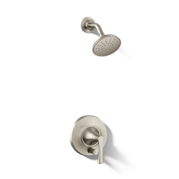 KOHLER K-T35943-4H Buckley Rite-Temp shower trim kit with push-button diverter, 1.5 gpm, vibrant brushed nickel - view 4