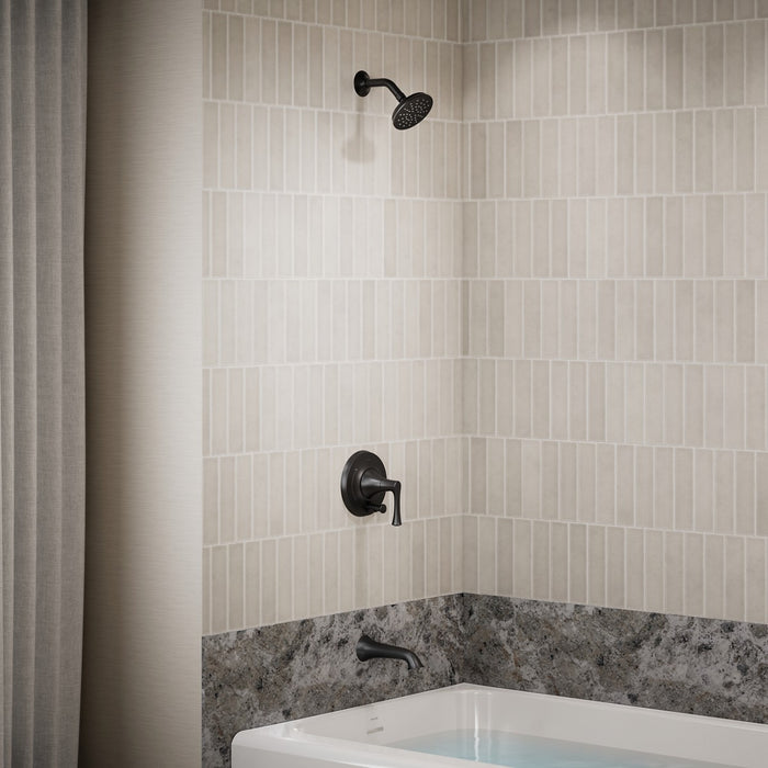 KOHLER K-T35944-4G Buckley Rite-Temp bath and shower trim kit with push-button diverter, 1.75 gpm, matte black - view 2