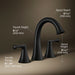 3/4 view of product with dimensions
