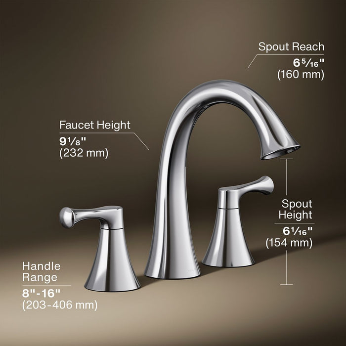 3/4 view of product with dimensions