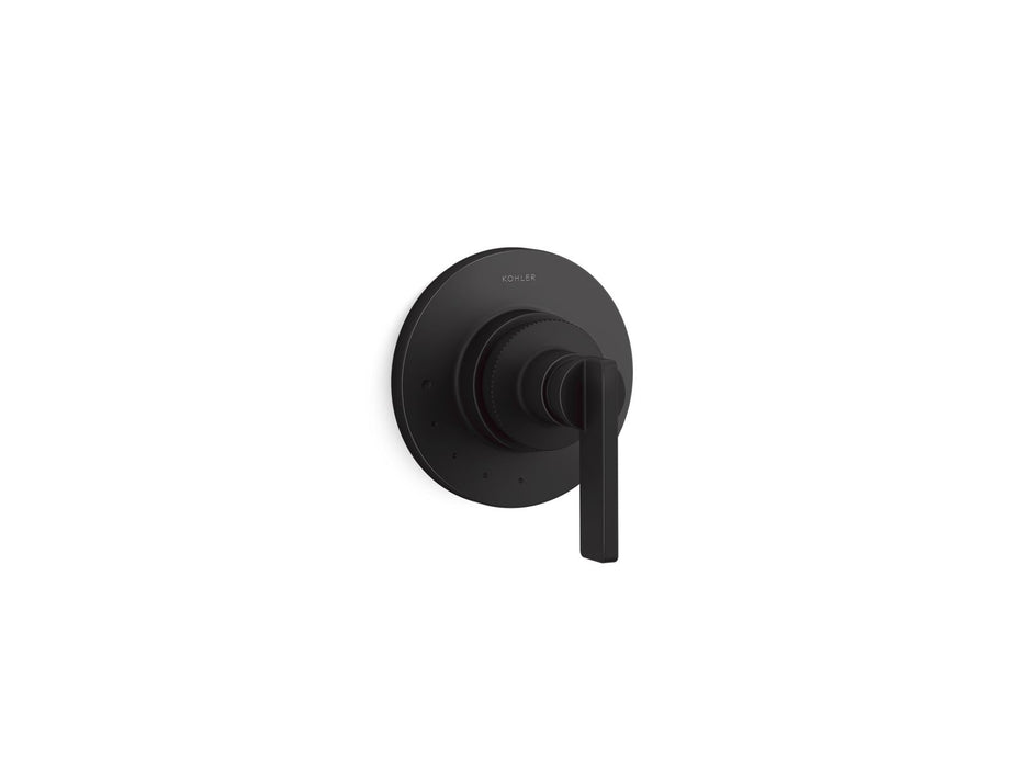 KOHLER K-T38268-4 Castia MasterShower® Volume Control Valve Trim with Lever Handle, Matte Black - 3/4 view of product