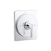 KOHLER K-T38269-4 Castia MasterShower® Temperature Control Valve Trim with Lever Handle, Polished Chrome - 3/4 view of produc