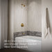 KOHLER K-T49980-4G Pitch Rite-Temp bath and shower trim kit with push-button diverter, 1.75 gpm, vibrant brushed moderne...